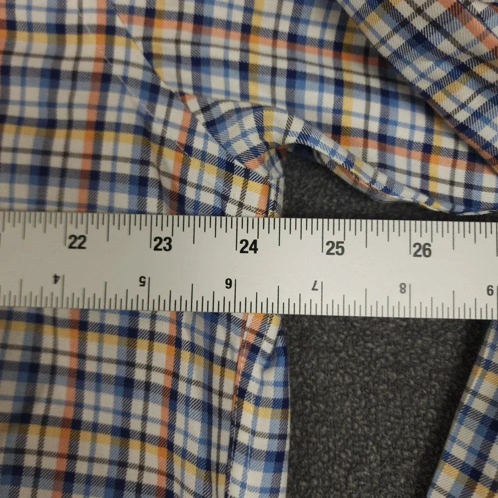 ORVIS Mens Wrinkle Free Long Sleeve Plaid Button Up Shirt‎ Cotton